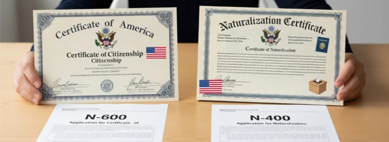 certificate of citizenship vs Naturalization