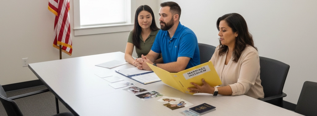 marriage based green card interview questions