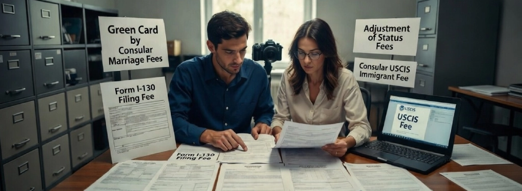 green card by marriage fees